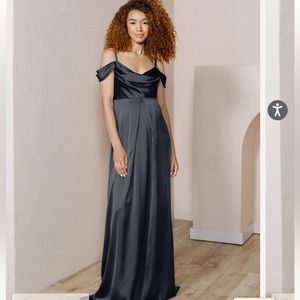 Revelry Sienna Satin Formal Dress Black